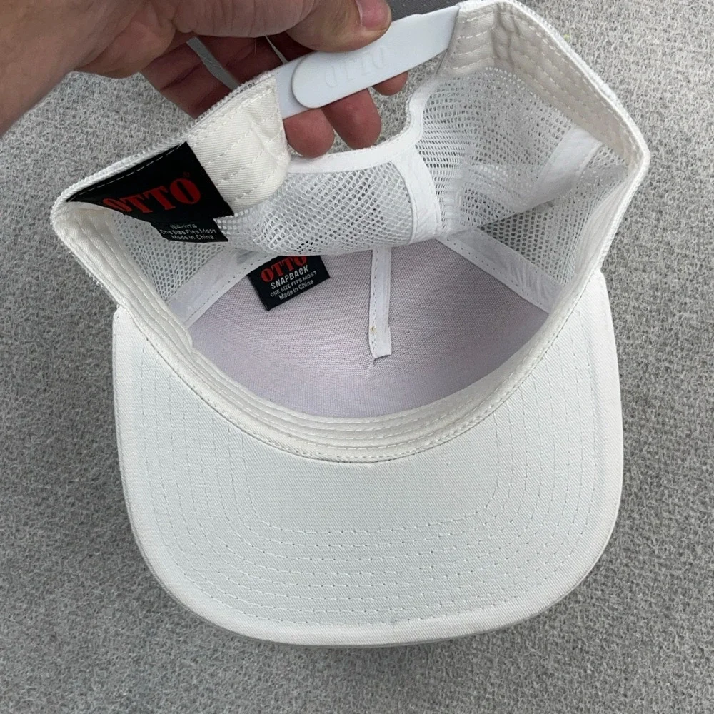Otto Blank Trucker Hat Lot Cap Snapback Cork Front Mesh Back Retro Deadstock